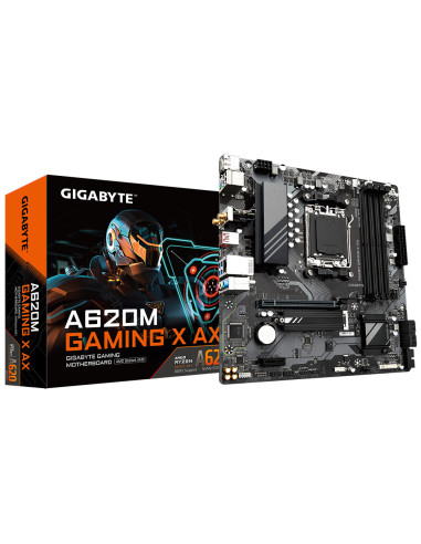 A620M GAMING X AX,Placa de baza Gigabyte A620M GAMING X AX AM5, 4x DDR5, 1x DisplayPort, 1x HDMI, 1x PCIe x16, 1x PCIe x1, 1x M.