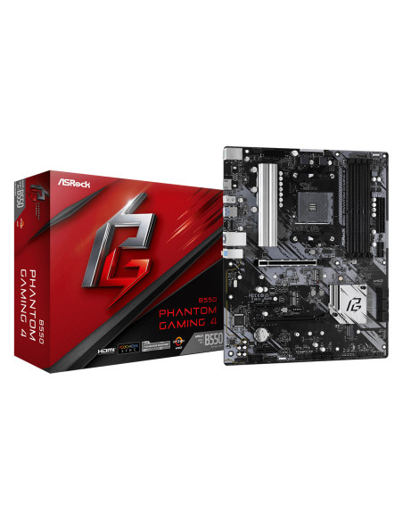 B550 PHANTOM GAM4,Placa de baza AsRock B550 Phantom Gaming 4 AM4, 4x DDR4, 2x PCIe x16, 2x PCIe 3.0 x1, 1x M.2, 6x SATA3 6Gbps