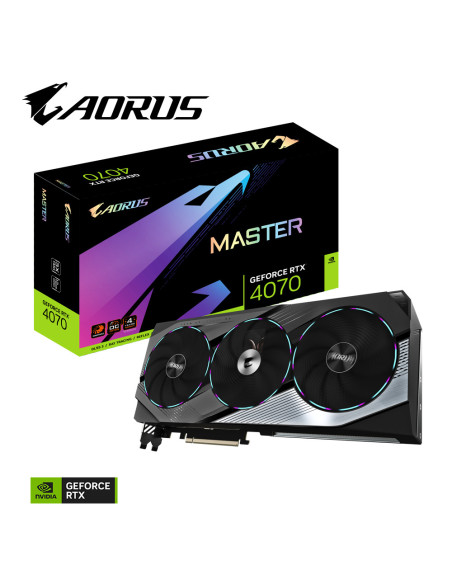 N4070AORUS M-12GD,Placa video Gigabyte AORUS GeForce RTX 4070 MASTER 12G, 3x DisplayPort, 1x HDMI, 12GB GDDR6X, 2595MHz, 192bit,