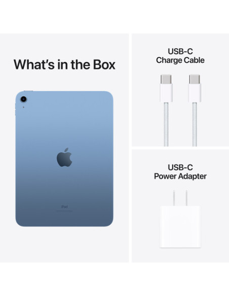 MPQ13LL/A,Apple iPad 10 10.9" WiFi 64GB Blue (US power adapter with included US- to-EU