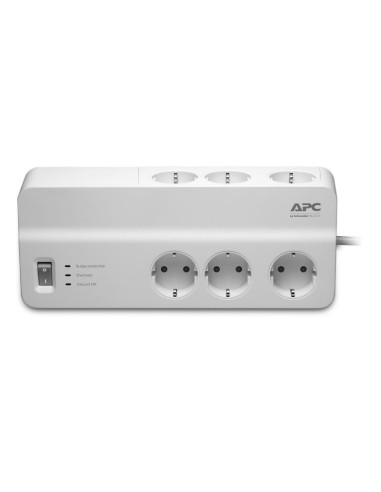 PM6-GR,Prelungitor APC cu protectie 6 prize Schuko cablu ≤2.0m