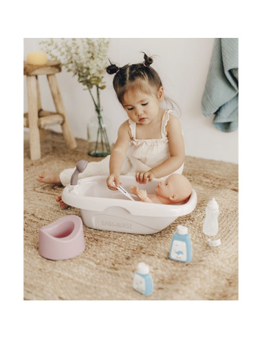 S7600220366,Set Smoby Baby Nurse cadita, olita si accesorii pentru papusi