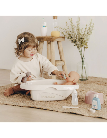 S7600220366,Set Smoby Baby Nurse cadita, olita si accesorii pentru papusi