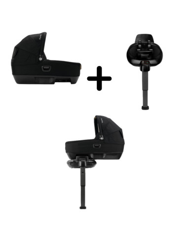 BB-CS15900CVRGLSET,Nuna - Set Landou CARI next Caviar, 40-70 cm + Baza isofix BASE next i-Size pentru CARI next