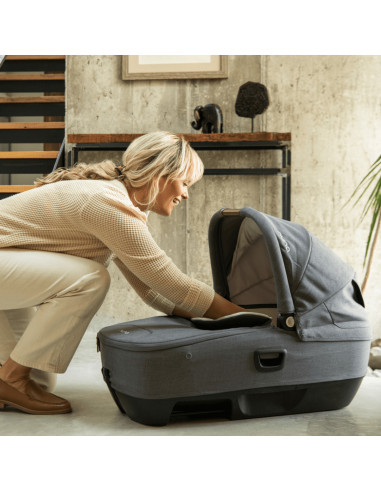 BB-CS15900CVRGLSET,Nuna - Set Landou CARI next Caviar, 40-70 cm + Baza isofix BASE next i-Size pentru CARI next