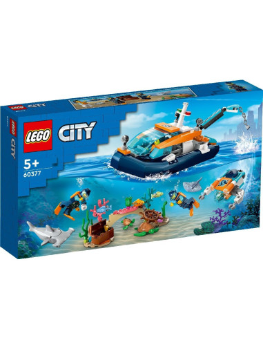60377,Lego City Barca Pentru Scufundari De Explorare 60377