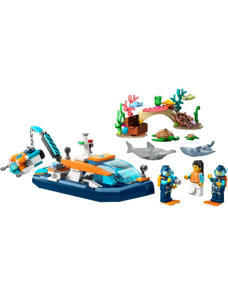 60377,Lego City Barca Pentru Scufundari De Explorare 60377