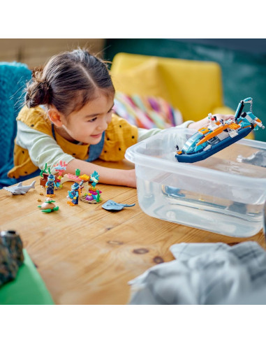 60377,Lego City Barca Pentru Scufundari De Explorare 60377