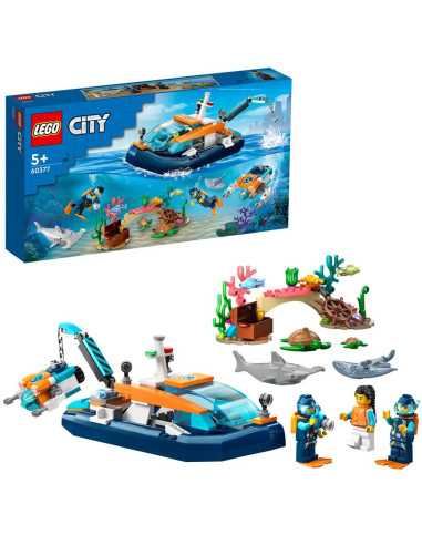 60377,Lego City Barca Pentru Scufundari De Explorare 60377