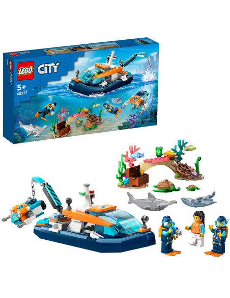 60377,Lego City Barca Pentru Scufundari De Explorare 60377