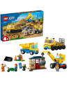 60391,Lego City Camioane De Constructie Si Macara Cu Bila Pentru Demolari 60391