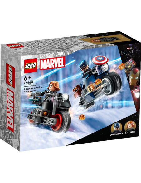 76260,Lego Super Heroes Motocicletele Lui Black Widow Si Captain America 76260