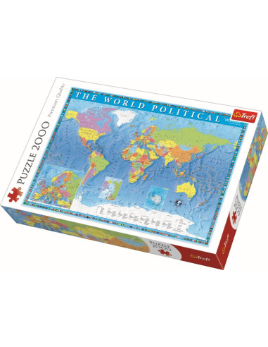 TR-27099,Puzzle Trefl 2000 Harta Politica A Lumii