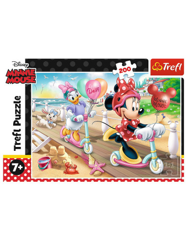 TR-13262,Puzzle Trefl 200 Minnie Distractie La Plaja