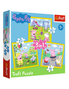 TR-34849,Puzzle Trefl 3in1 Peppa Pig O Zi Aniversara