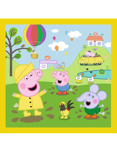 TR-34849,Puzzle Trefl 3in1 Peppa Pig O Zi Aniversara