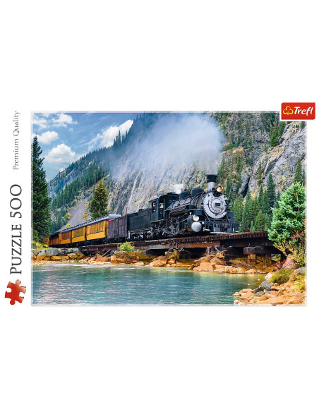 TR-37379,Puzzle Trefl 500 Tren Prin Munti