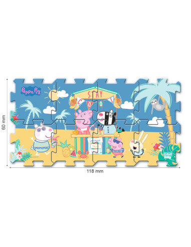 TR-61363,Puzzle De Podea Din Spuma Peppa Pig Summer