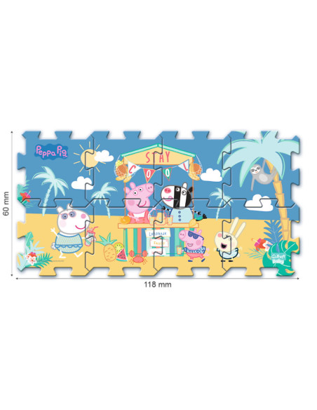 TR-61363,Puzzle De Podea Din Spuma Peppa Pig Summer