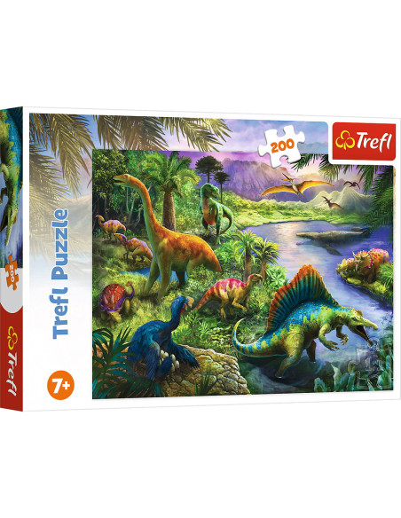 TR-13281,Puzzle Trefl 200 Lumea Dinozaurilor