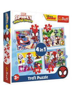 TR-34611,Puzzle Trefl 4in1 Spiday Echipa Spiday