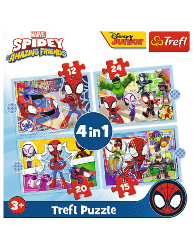 TR-34611,Puzzle Trefl 4in1 Spiday Echipa Spiday