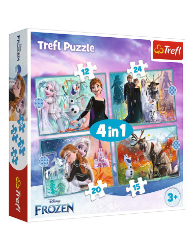 TR-34381,Puzzle Trefl 4in1 Frozen 2 Uimitoarea Lume Disney