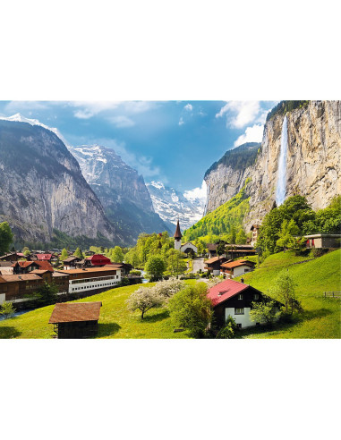 TR-33076,Puzzle Trefl 3000 Orasul Lauterbrunnen Elvetia