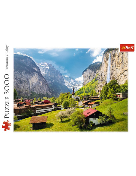 TR-33076,Puzzle Trefl 3000 Orasul Lauterbrunnen Elvetia