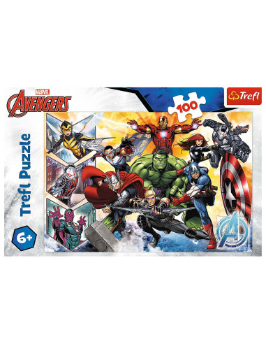 TR-16431,Puzzle Trefl 100 Marvel Avengers Puterea Razbunatorilor