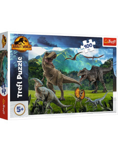 TR-16441,Puzzle Trefl 100 Piese Jurassic World Lumea Dinozaurilor