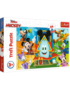 TR-14351,Puzzle Trefl 24 Maxi Mickey Mouse Casa Prietenilor Amuzanti