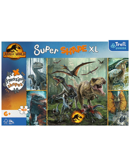 TR-50026,Puzzle Trefl Primo Super Shape Xxl 160 Jurassic World Dinozauri Neobisnuiti