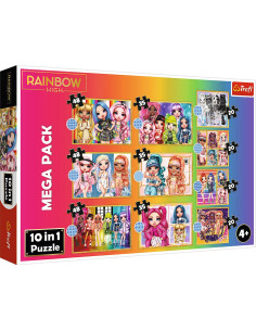 TR-96000,Puzzle Trefl 10in1 Rainbow High Papusile Fashion