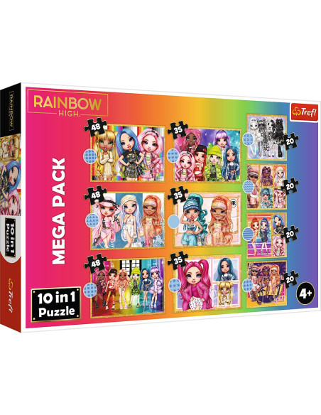 TR-96000,Puzzle Trefl 10in1 Rainbow High Papusile Fashion