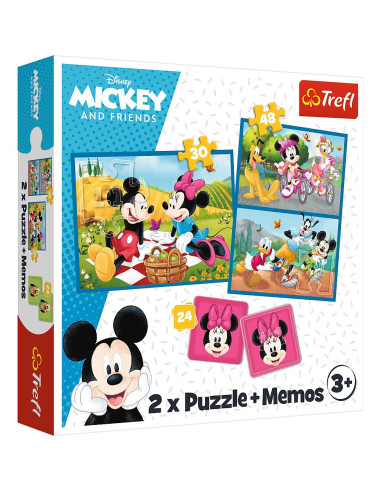 TR-93344,Puzzle Trefl 2in1 Memo Disney Eroii Disney