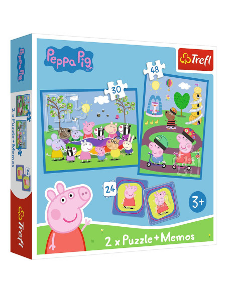 TR-93331,Puzzle Trefl 2in1 Memo Peppa Pig Momentele Fericite