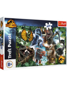 TR-23013,Puzzle Trefl 300 Jurrasic World Dinozaurii Favoriti