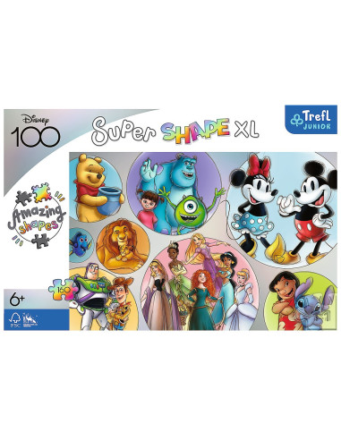 TR-50033,Puzzle Trefl Primo Super Shape Xxl 160 Disney 100 Lumea Disney