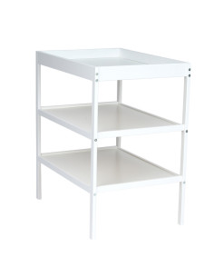 BN-QM-CHANGING_TABLE_WHITE,Qmini - Masuta de schimbat, Cu 2 polite pentru depozitare, Potrivita pentru saltelute de infasat de 7