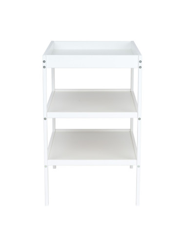 BN-QM-CHANGING_TABLE_WHITE,Qmini - Masuta de schimbat, Cu 2 polite pentru depozitare, Potrivita pentru saltelute de infasat de 7