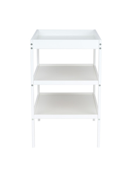 BN-QM-CHANGING_TABLE_WHITE,Qmini - Masuta de schimbat, Cu 2 polite pentru depozitare, Potrivita pentru saltelute de infasat de 7