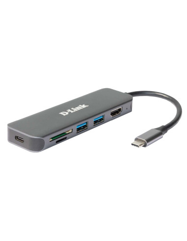 RY-DUB-2327,HUB extern D-LINK, porturi 2 x SuperSpeed USB 3.0, 1 x USB-C with data sync & power delivery up to 60W, 1 x HDMI 4k,