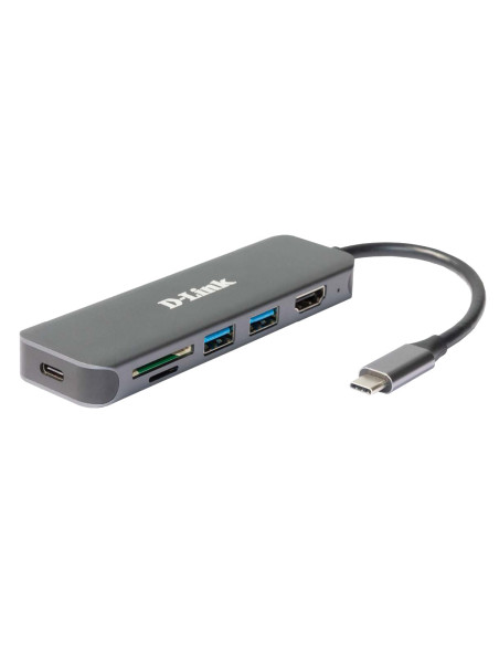 RY-DUB-2327,HUB extern D-LINK, porturi 2 x SuperSpeed USB 3.0, 1 x USB-C with data sync & power delivery up to 60W, 1 x HDMI 4k,