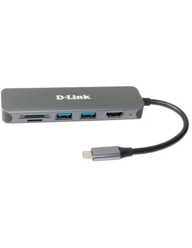 RY-DUB-2327,HUB extern D-LINK, porturi 2 x SuperSpeed USB 3.0, 1 x USB-C with data sync & power delivery up to 60W, 1 x HDMI 4k,
