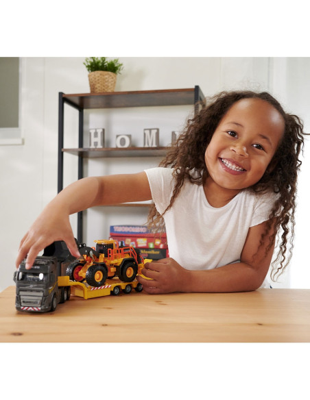 S213726000,Camion Majorette Volvo cu remorca si buldozer