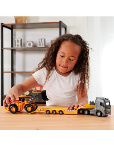 S213726000,Camion Majorette Volvo cu remorca si buldozer