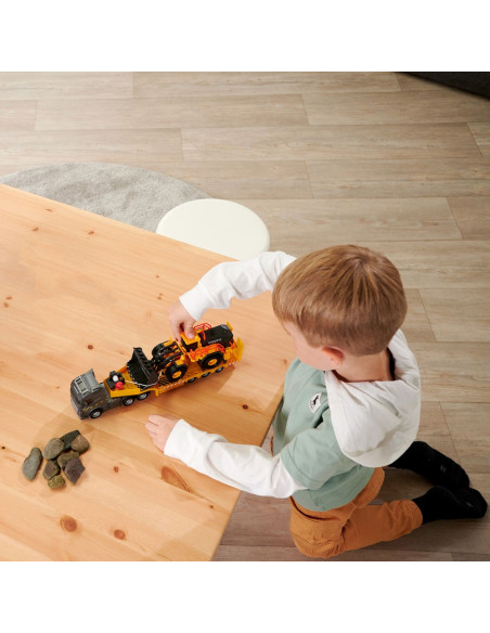 S213726000,Camion Majorette Volvo cu remorca si buldozer