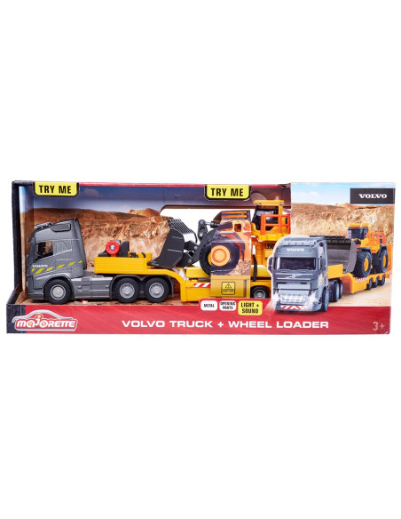 S213726000,Camion Majorette Volvo cu remorca si buldozer