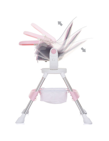 STHVI0234RW,Scaun de masa cu sezut rotativ Chipolino Vision rose water